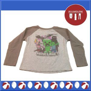 Boys Mojang Gray Minecraft Long Sleeve Tee